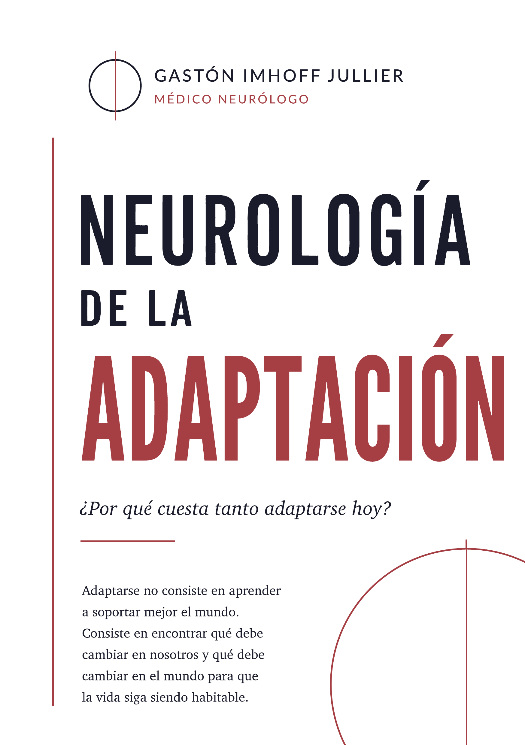 Portada de Neurología de la Adaptación, de Gastón Imhoff Jullier.