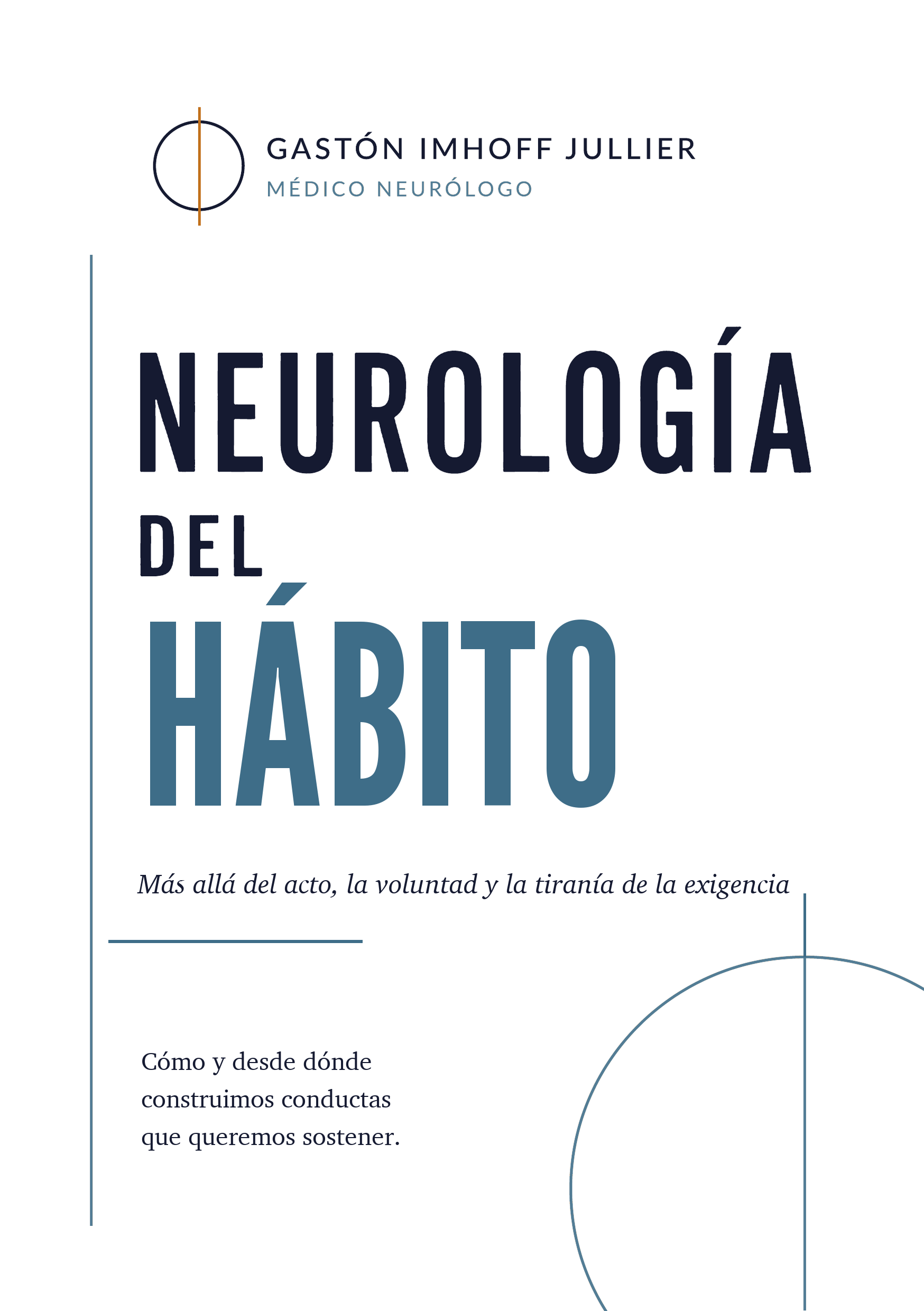 Portada de Neurología del Hábito, de Gastón Imhoff Jullier.