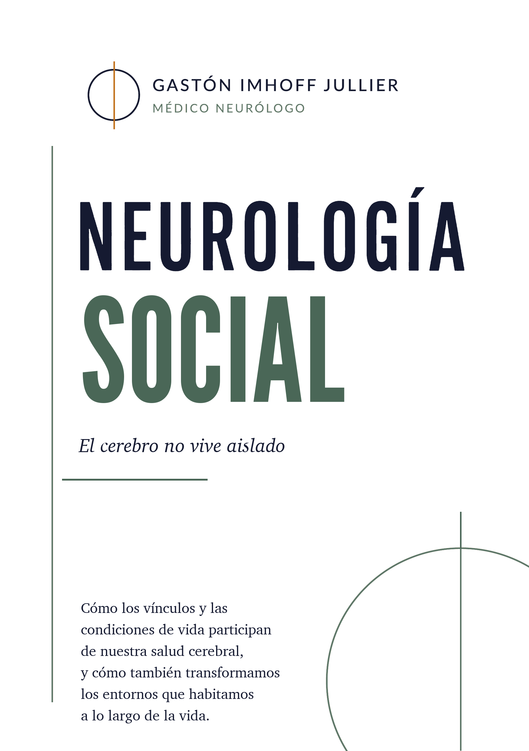 Portada de Neurología Social, de Gastón Imhoff Jullier.